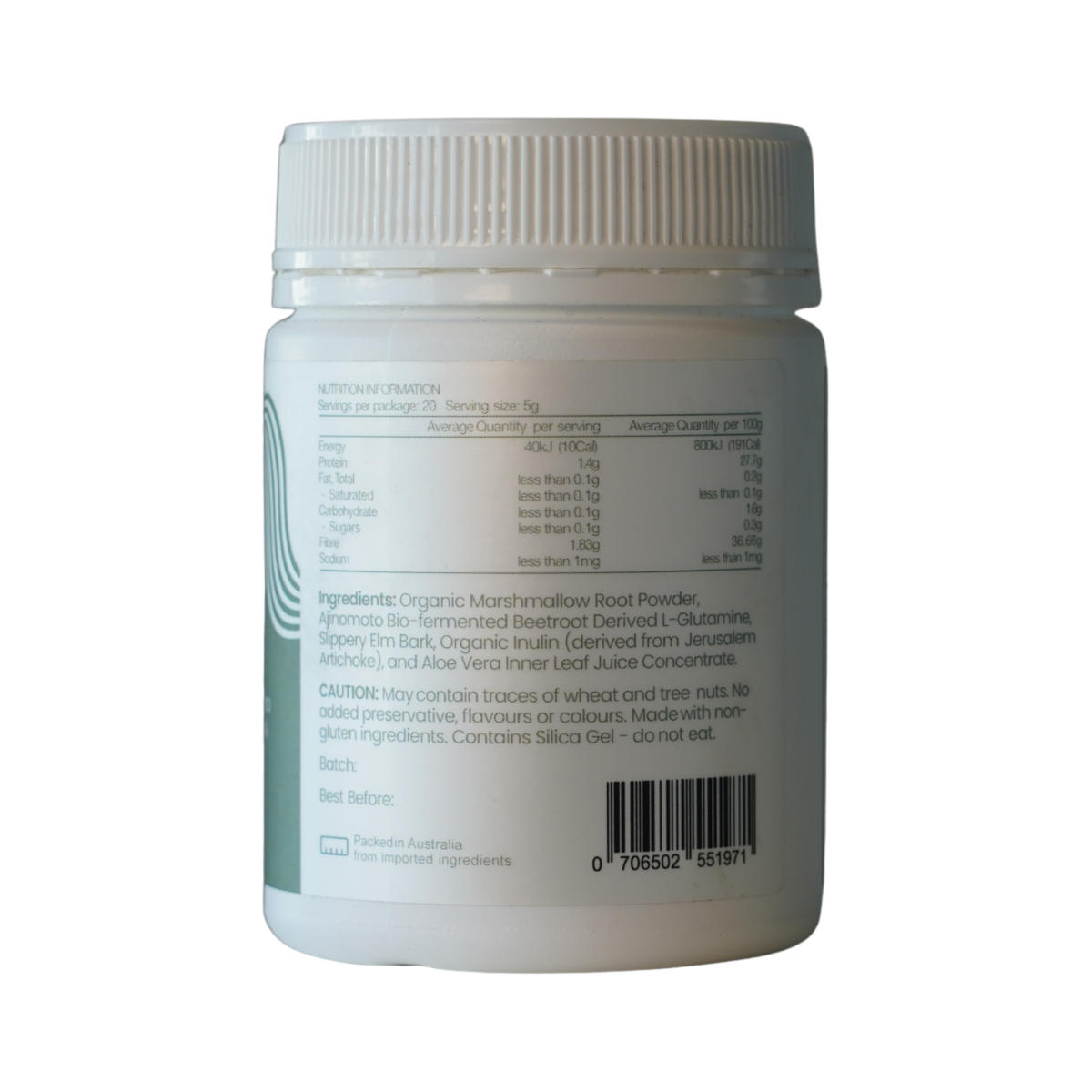 Grasses of Life Prebiotic Gut Food Back