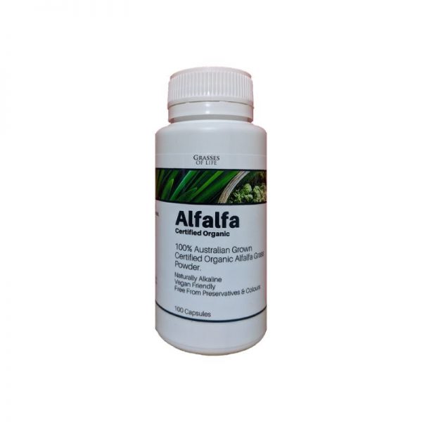 Organic Alfalfa Capsules Grasses of Life