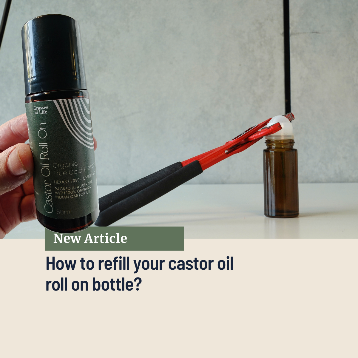 How to refill your castor oil roll on bottle