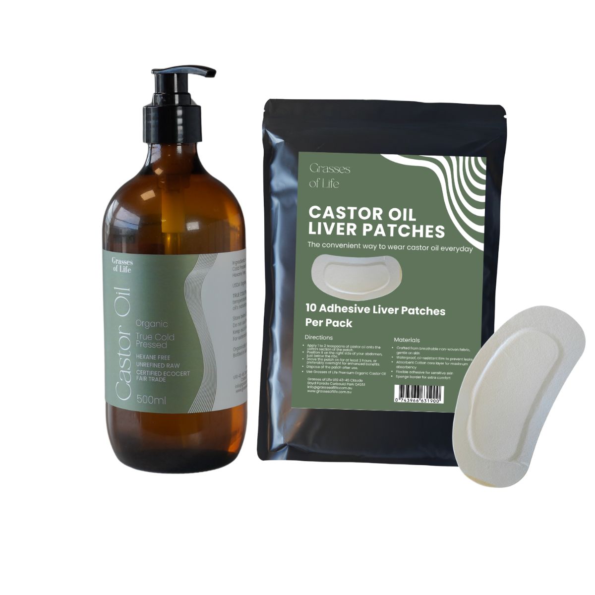 Grasses-of-Life-Organic-Castor-Oill-with-Pump-and-Castor-Oil-Liver-Patch