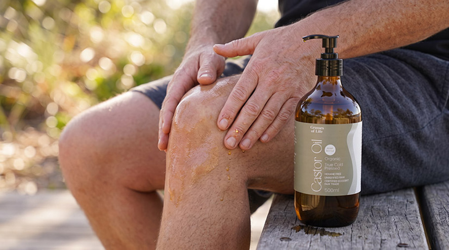Grasses of Life Castor Oil for Knee Pain and Joint Pain